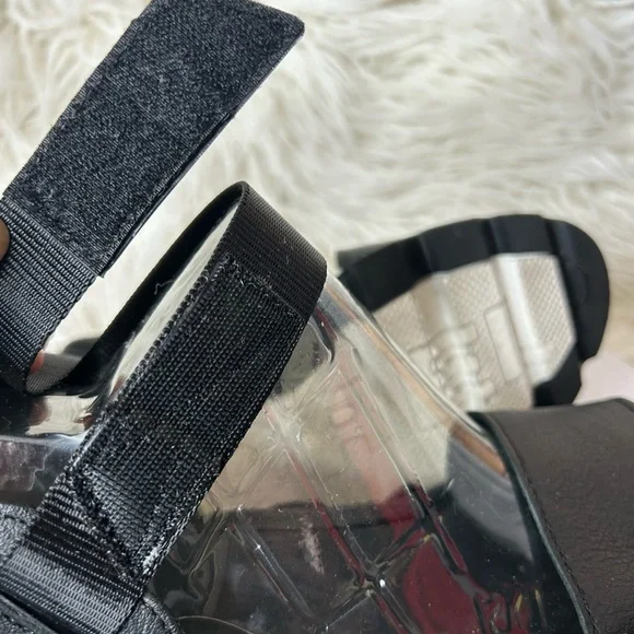 Sorel Black and White Kinetic Sandals - Picture 8 of 10